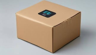 Carton packaging with a small sensor to monitor and detect changes in temperature