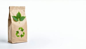 Create a suitable image for this extract Give it a white background and make it photorealistic Sustainability is rightly a growing priority for everyone and smart packaging offers powerful ways to support ecofriendly practices One major contribution
