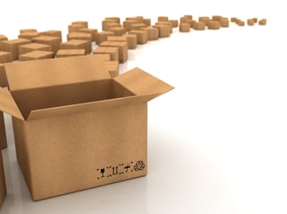 Cardboard boxes on white background-1