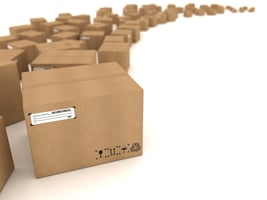 Cardboard boxes on white background-3